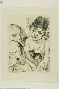 Abend, Platte zehn aus Gesichter von Max Beckmann