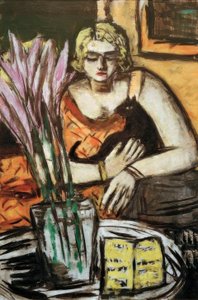 Frau mit Katze