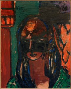 Frau mit Maske
