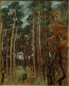 Hermsdorfer Wald am grauen Tag von Max Beckmann