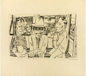 Im Tram von Max Beckmann