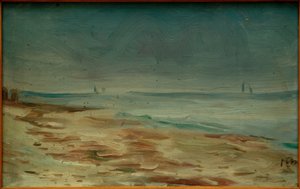 Meeresstrand, braun und grau