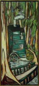 Mühle im Eukalyptuswald (Mills College) von Max Beckmann
