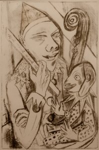 Pierrot mit Maske von Max Beckmann
