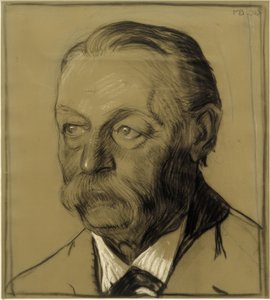 Porträt des Onkels Friedrich Beckmann, Halbprofil nach Links von Max Beckmann