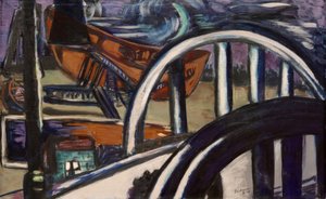 Schiffswerft. Eiserne Brücke von Max Beckmann