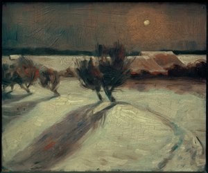 Schneelandschaft im Mondlicht von Max Beckmann