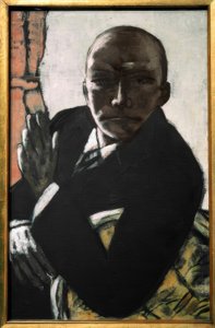 Selbstbildnis in Schwarz von Max Beckmann