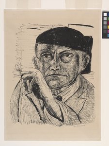 Selbstporträt (Selbstbildnis) von Max Beckmann