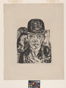 Selbstporträt mit Melone von Max Beckmann