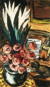 Stillleben mit Roten Rosen und Butchy