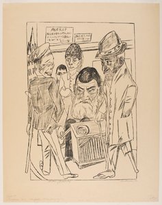 Die Bettler, Platte 7 aus der Serie „Reise nach Berlin 1922“ von Max Beckmann