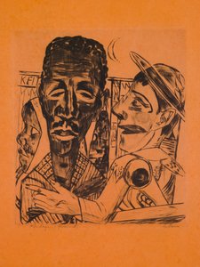 Der Schwarze, Platte 6 aus dem Portfolio „Jahresmesse“ von Max Beckmann