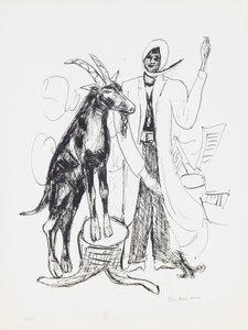 Der Hirsch, Platte 9 aus dem Portfolio „Tag und Traum“ von Max Beckmann