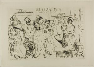 Die große Operation, Platte achtzehn aus Gesichter von Max Beckmann