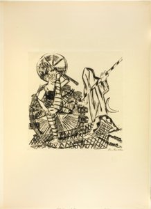 Die Seiltänzer, Platte acht aus Jahrmarkt von Max Beckmann