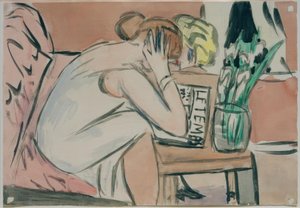 Zwei lesende Mädchen von Max Beckmann