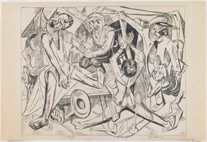Platte 7: Nacht von Max Beckmann