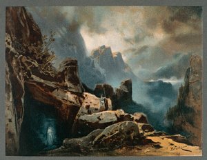 Bühnenbild für Akt III des Rings des Nibelungen - Das Rheingold von Richard Wagner