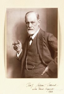 Ein signiertes Foto von Sigmund Freud, ca. 1921 von Max Halberstadt