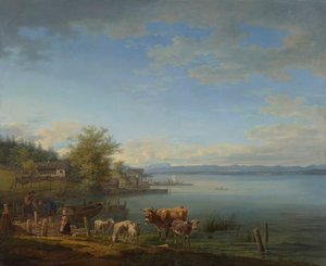 Ostufer des Starnberger Sees von Max Joseph Wagenbauer