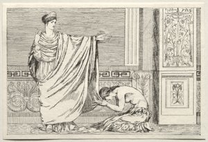 Amor und Psyche: Psyche und Juno, 1880 von Max Klinger