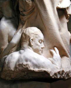 Detail der Widmung an Brahms von Max Klinger
