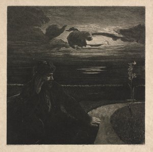 Nacht, aus Vom Tode, Erster Teil, Opus XI, 1889 von Max Klinger