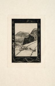 Auf den Schienen, Platte acht aus Über den Tod, Teil I von Max Klinger