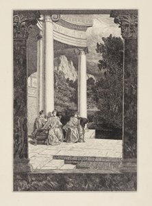 Psyche und ihre Schwestern (Amor und Psyche, Opus V, Blatt 18) von Max Klinger