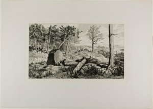 Simplicius in der Einsamkeit des Waldes, Tafel zehn aus Intermezzos von Max Klinger