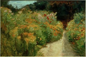Blumenstauden im Wannseegarten von Max Liebermann