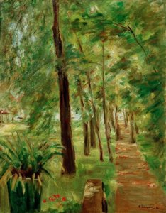 Die Birkenallee im Wannseegarten nach Osten von Max Liebermann