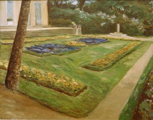 Die Blumenterrasse im Wannseegarten nach Nordwesten von Max Liebermann