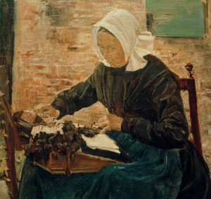 Eine holländische Klöpplerin von Max Liebermann