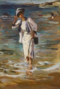 Frau am Strand