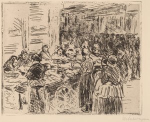Aus dem jüdischen Viertel in Amsterdam: Fischmarkt an der Straßenecke