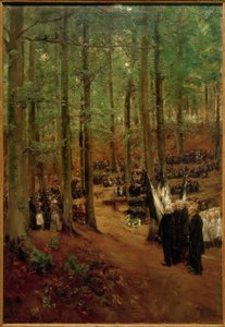 Gedenkfeier für Kaiser Friedrich III. in Kösen - 1. Fassung von Max Liebermann