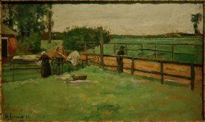 Gehöft an der Dorfstraße - Die Bleiche von Max Liebermann