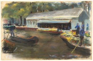 Gemüsemarkt in Delft, 1907 von Max Liebermann