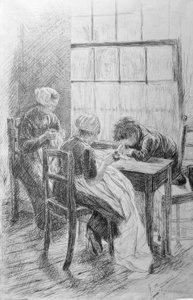 Holländisches Interieur von Max Liebermann