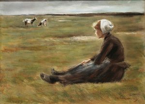 Auf dem Feld, ca. 1890 von Max Liebermann