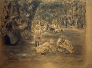 Kinderspielplatz im Tiergarten von Max Liebermann