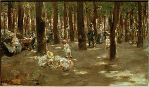 Kinderspielplatz im Tiergarten zu Berlin von Max Liebermann