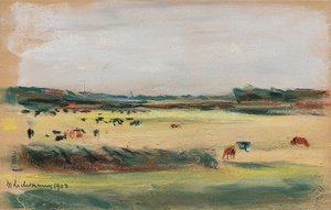Landschaft mit weidenden Kühen von Max Liebermann