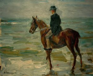 Reiter am Meer nach links