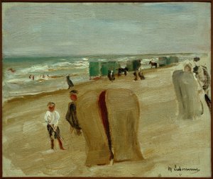 Strandszene in Noordwijk von Max Liebermann