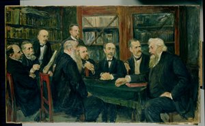 Die Hamburger Konvention der Professoren, 1906 von Max Liebermann