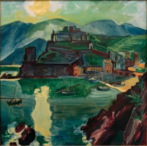 Abend in Monterosso von Max Pechstein