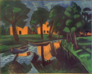 Am Fluss von Max Pechstein